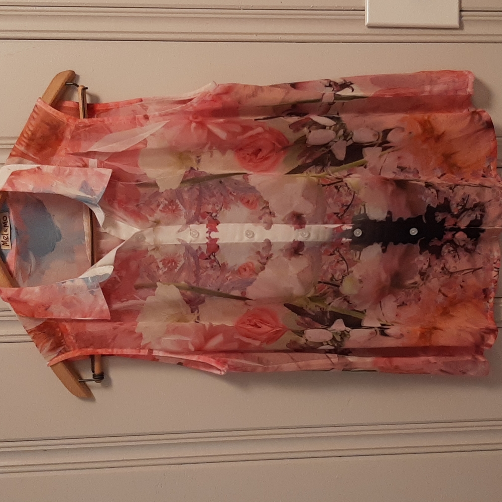 Mel & Mo Sleeveless Size Large Sheer Blouse